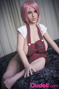 European Style Pink Short Hair Big Breast Sex Doll Kailey 108CM