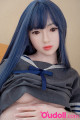 Blue Long Hair Silicone Small Sex Doll Lillian 130cm 4ft 2