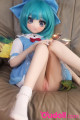 Blue Hair Cute Anime Mini Sex Doll Aletha 135CM